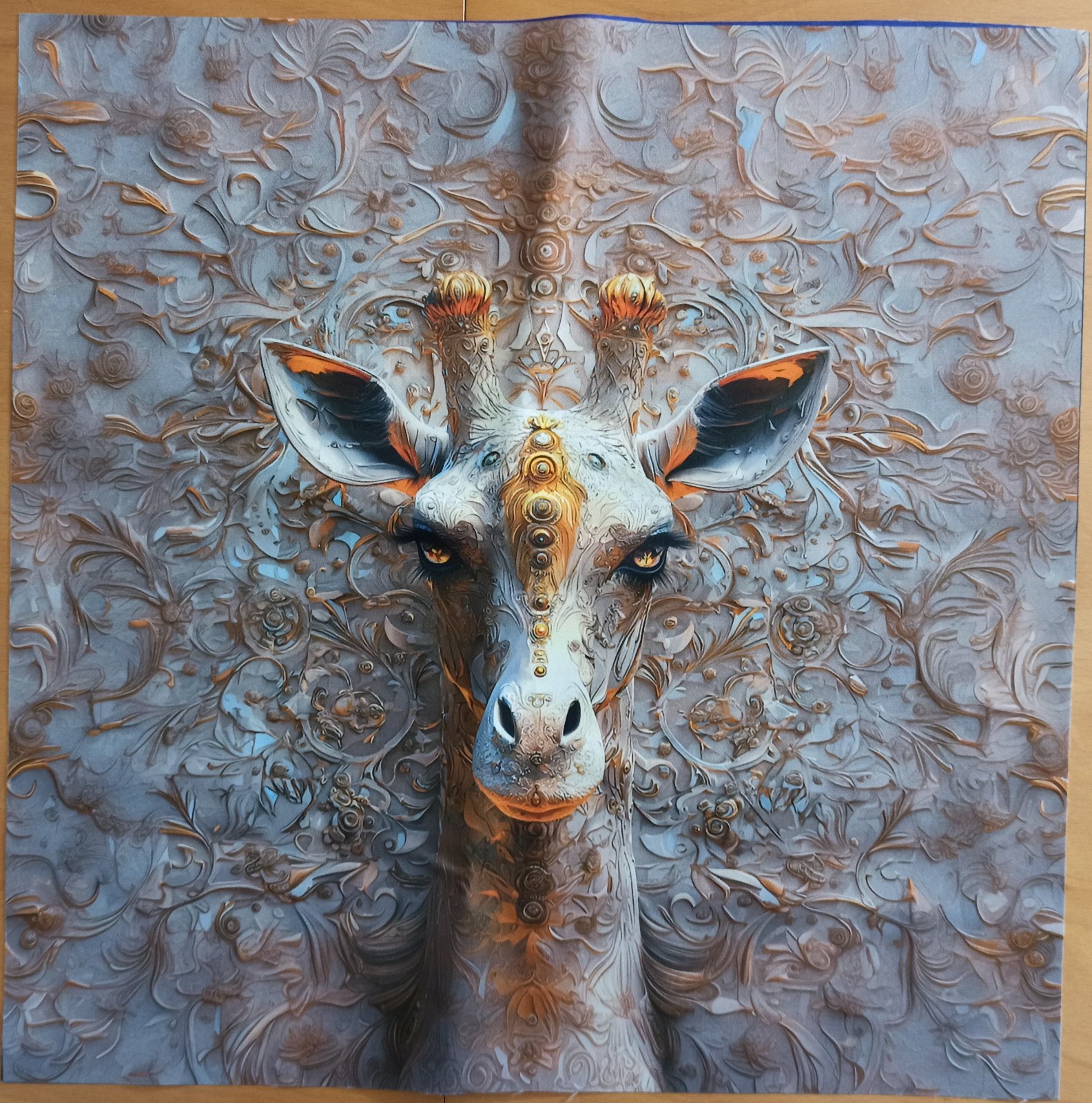 Kočárkovina PANEL 50x50 cm - Zlatá žirafa