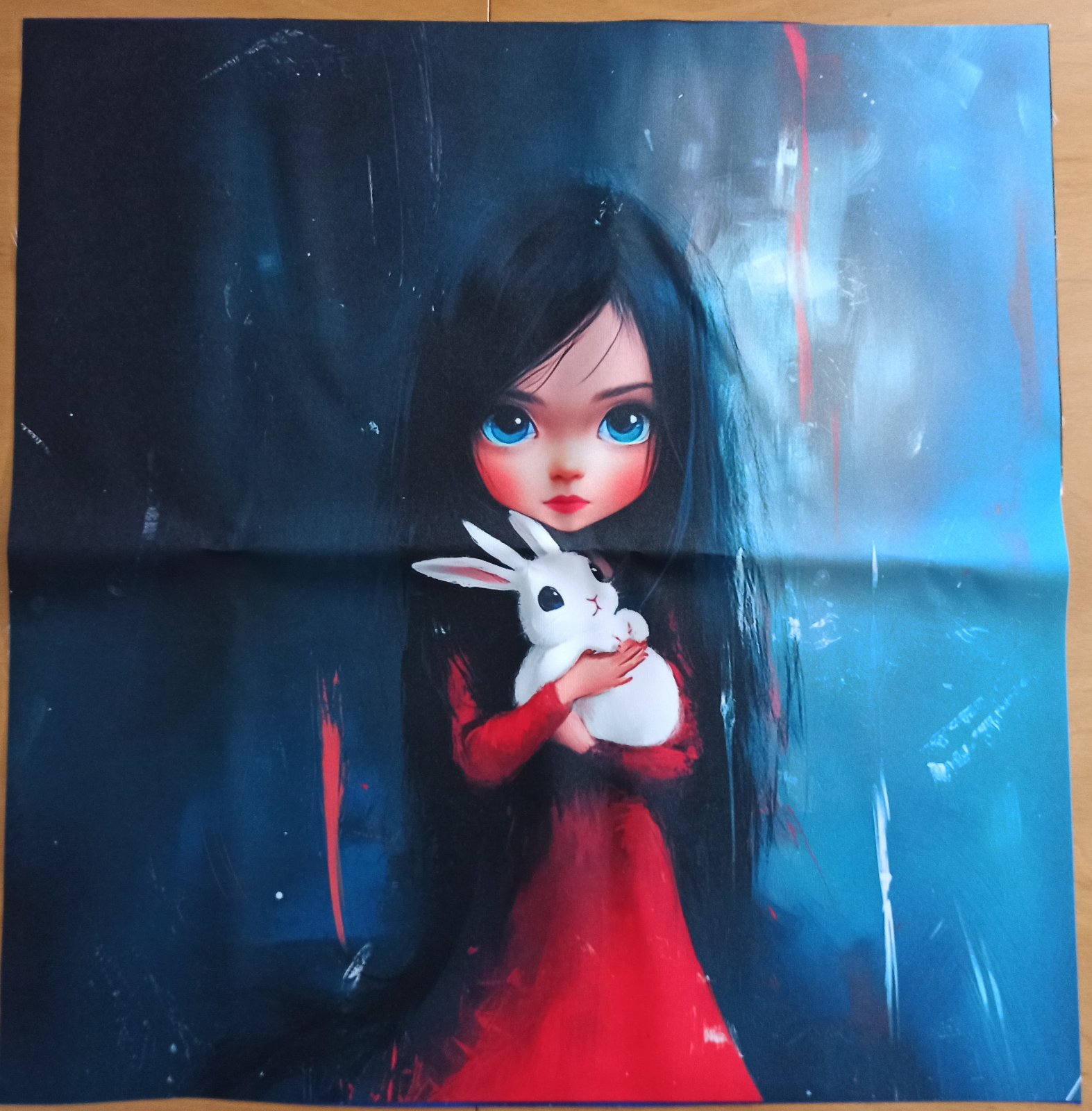 Kočárkovina PANEL 50x50 cm - Dívka s králíkem