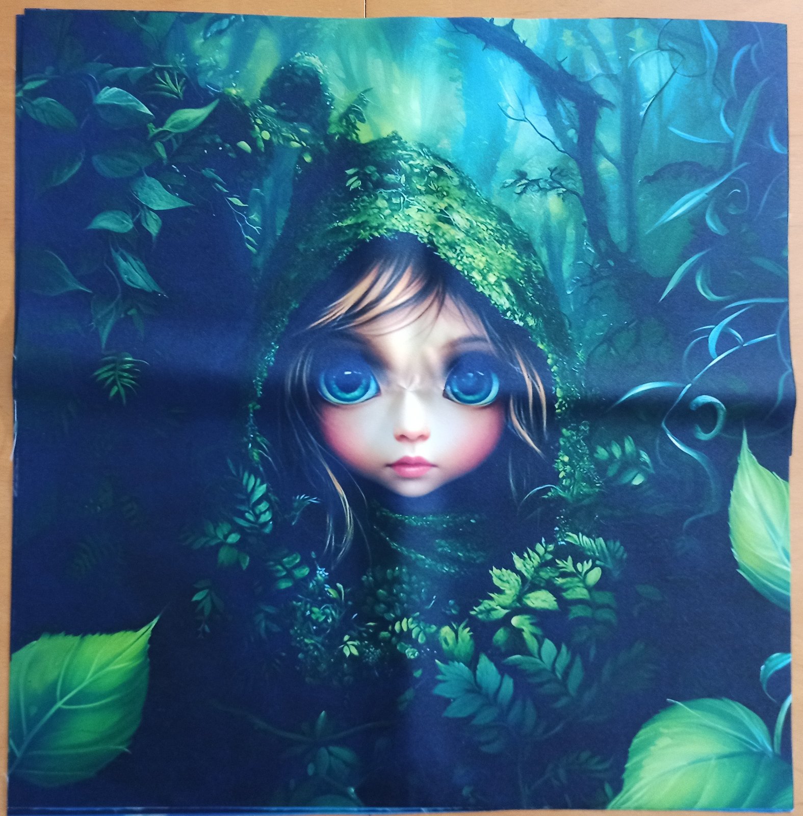 Kočárkovina PANEL 50x50 cm - Dívka v zelené