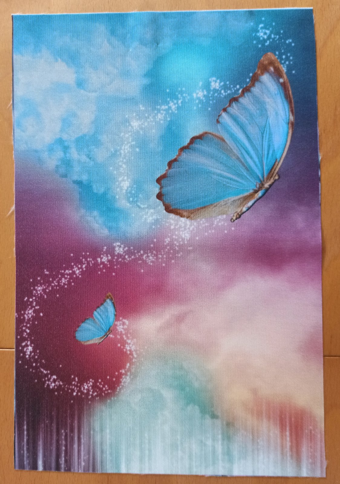 Kočárkovina PANEL 30x20 cm - Modrý motýl