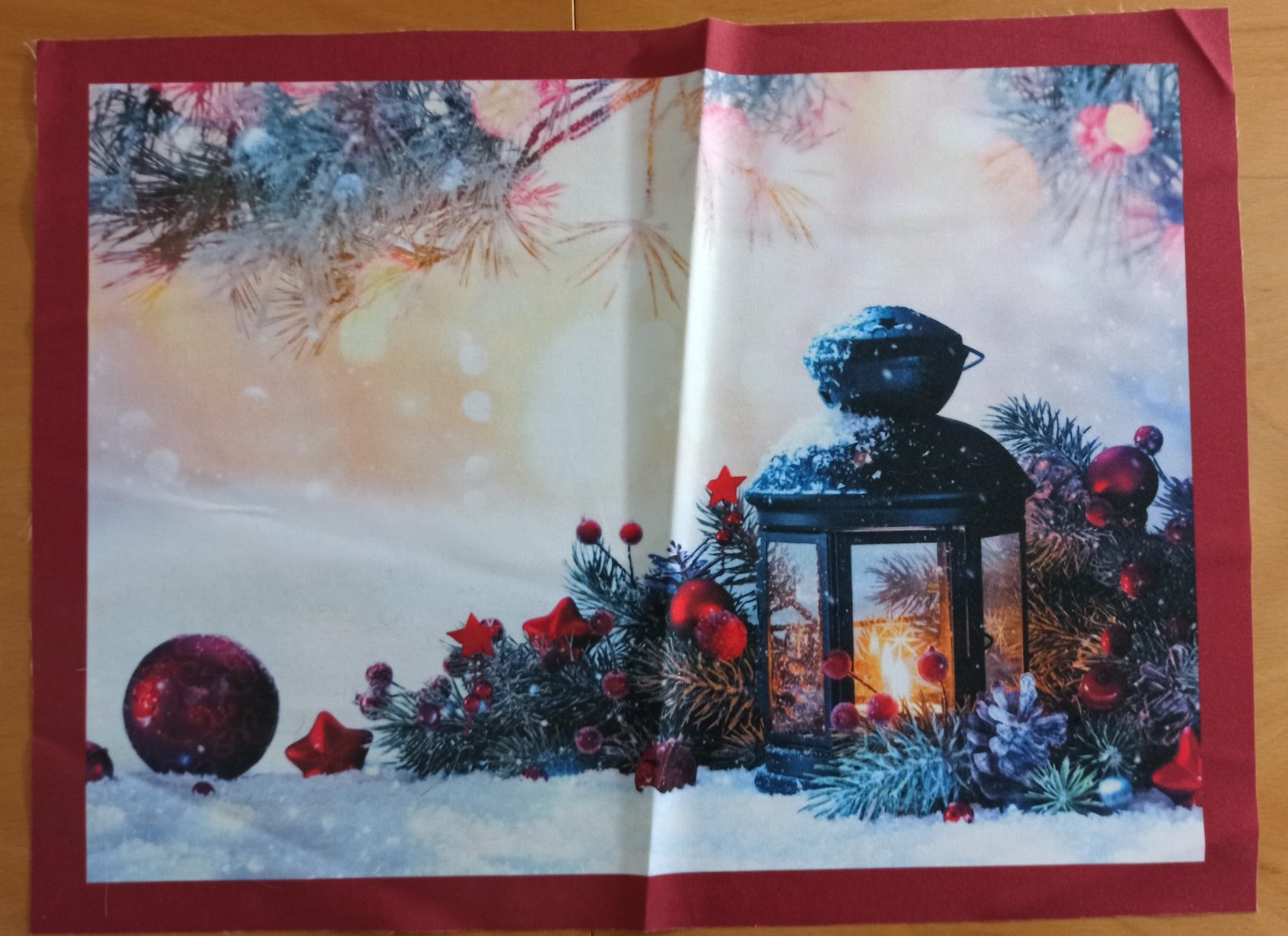Kočárkovina PANEL 50x37 cm - Vánoční lucerna