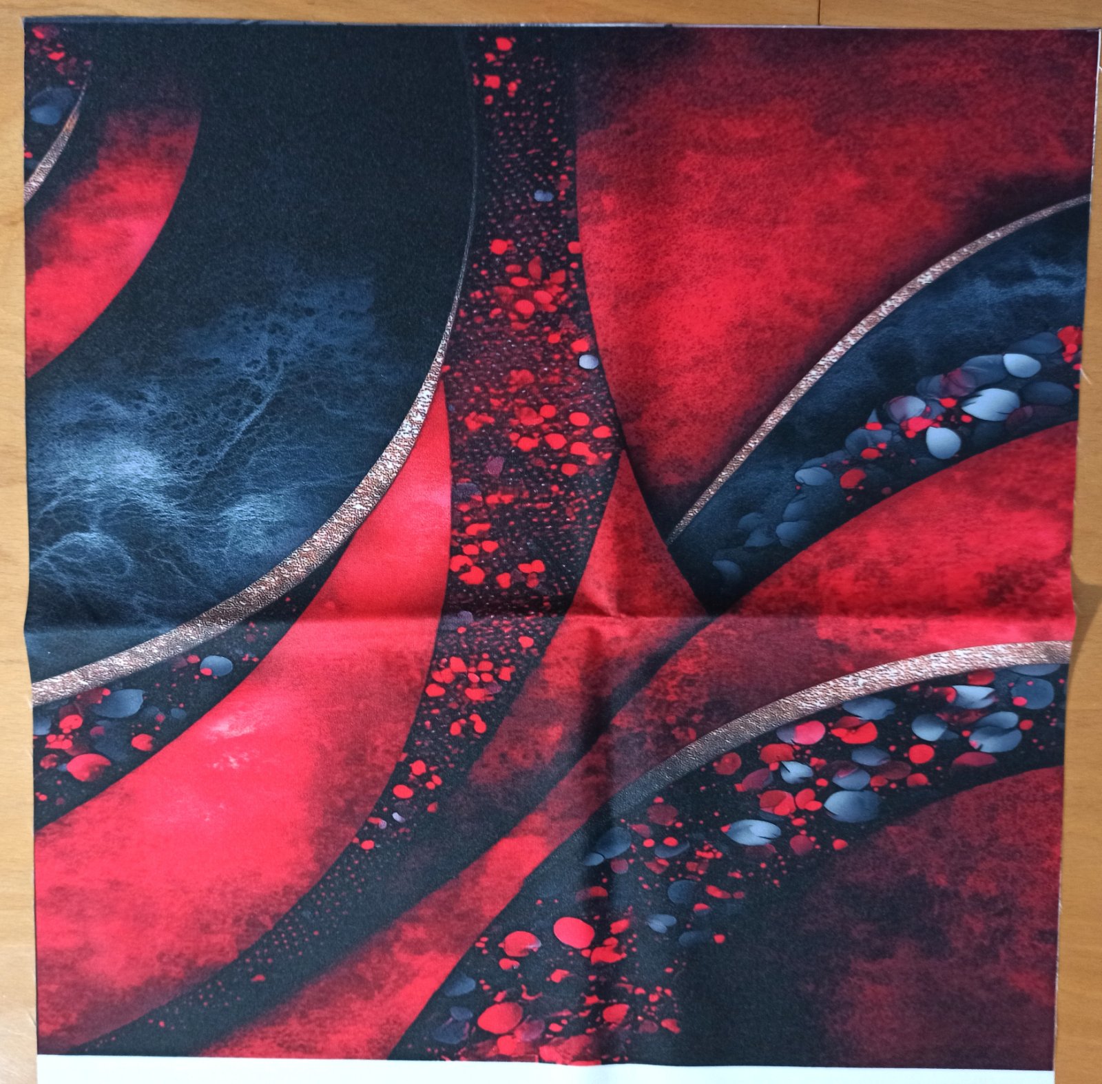 Kočárkovina PANEL 50x50 cm - červenočerná
