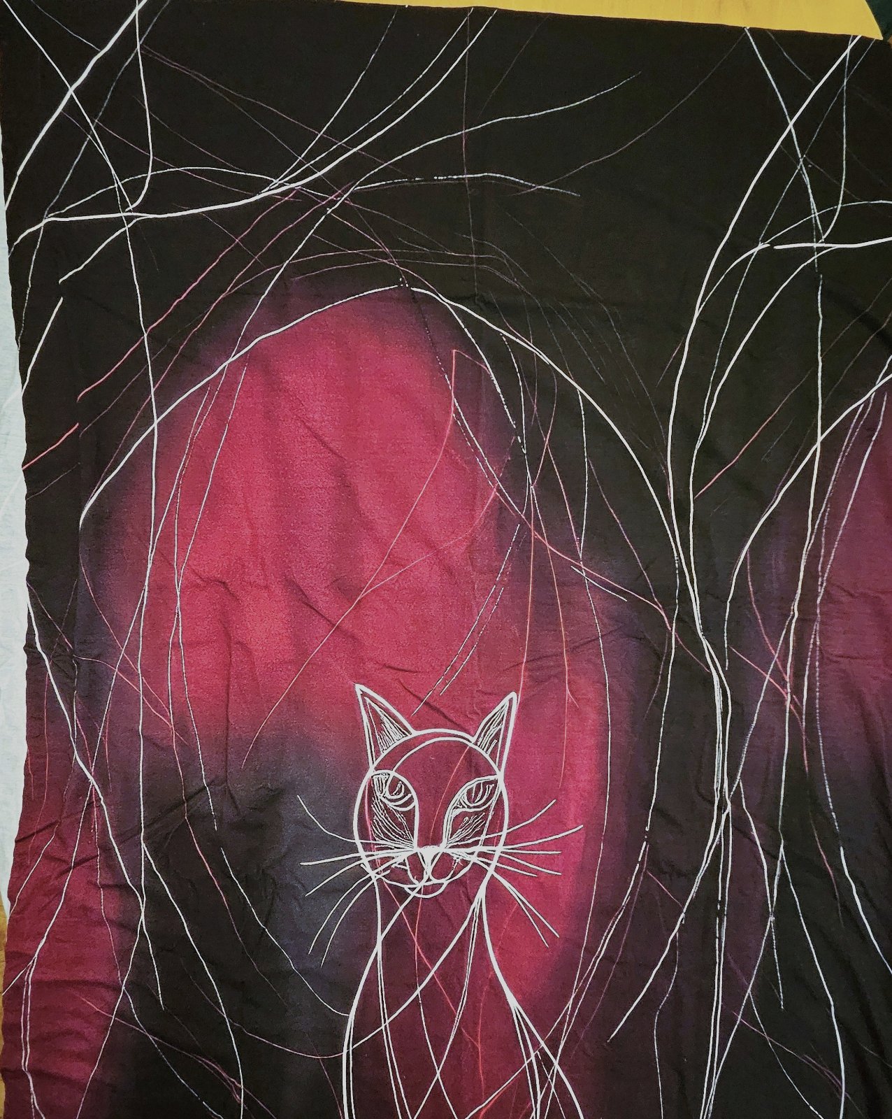 Viskozový úplet 230g - Panel 100 cm - kočka