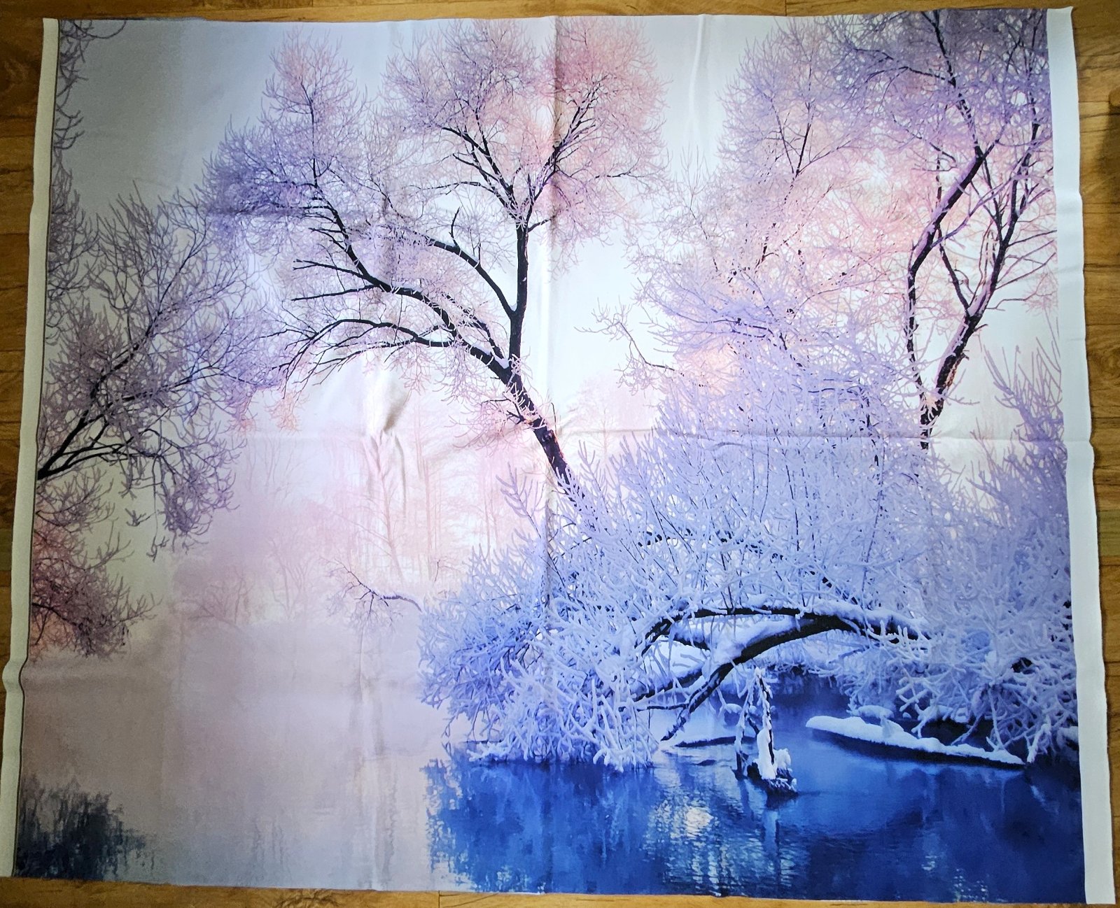 Softshell - PANEL 140x120 cm - růžová zima