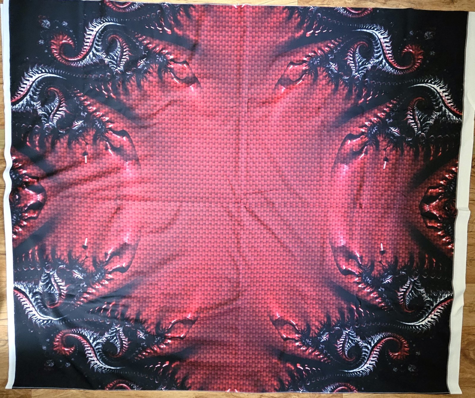 Softshell - PANEL 140x120 cm - červeno černá
